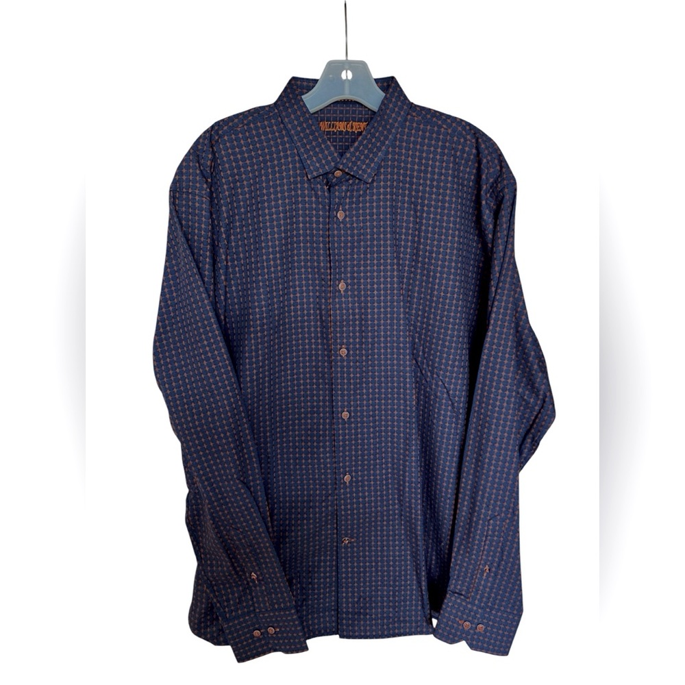 Men’s casual shirt 100% cotton. Size XL. Color blue. Williams and Kent.,